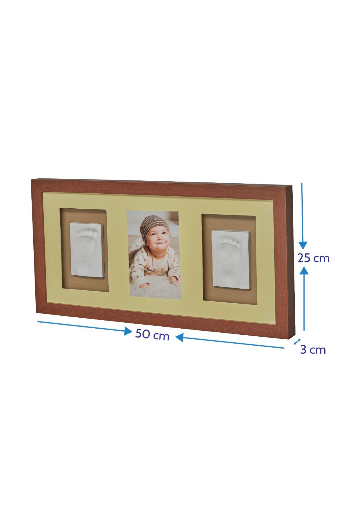 Baby Memory Prints Üçlü Çerçeve Frame Ceviz