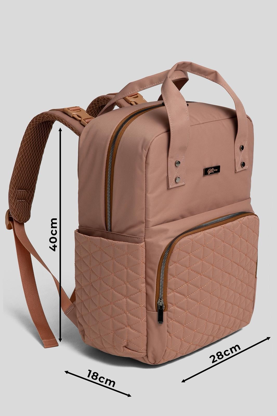 Baby2Go Go Bag Astorıa  Anne Bebek Bakım Çantası (Somon)