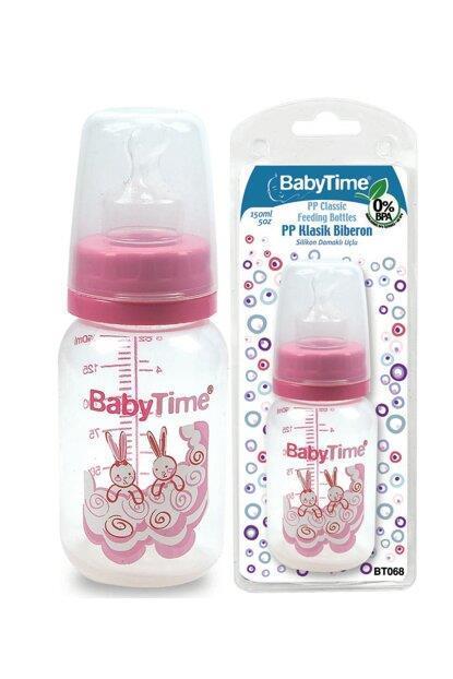 BabyTime Klasik PP Biberon (Silikon Damaklı Uçlu) 150ml BT068
