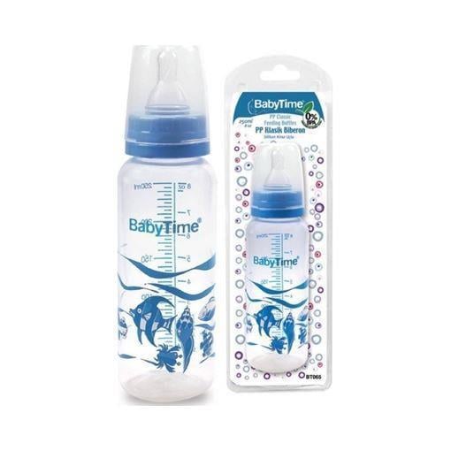 BabyTime Klasik PP Biberon (Silikon Kiraz Uçlu) 250ml BT065