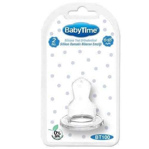 BabyTime Silikon Damaklı Biberon Emziği N.2 BT100