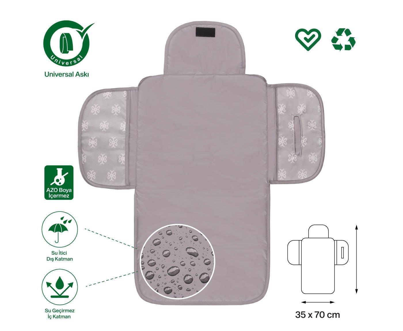 Been Functıonal Baby Care Mat/fonksiyonel Bebek Bakım Matı Gri
