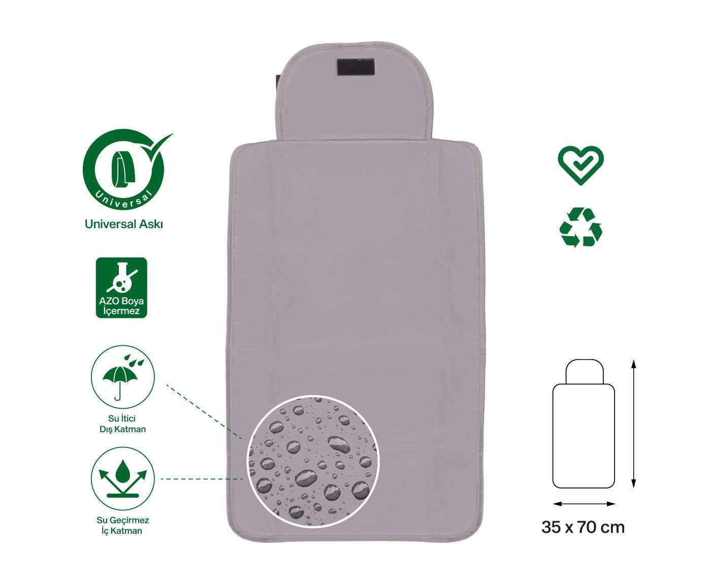 Been Portable Dıaper Changıng Mat/pratik Alt Açma Matı Gri