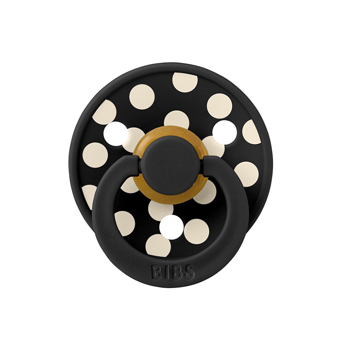 Bibs Studio Polka Big Emzik-Black Ivory 6+ay