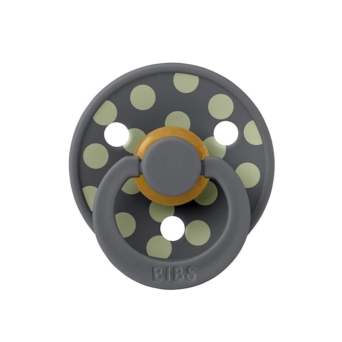 Bibs Studio Polka Big Emzik-Iron Sage 6+ay