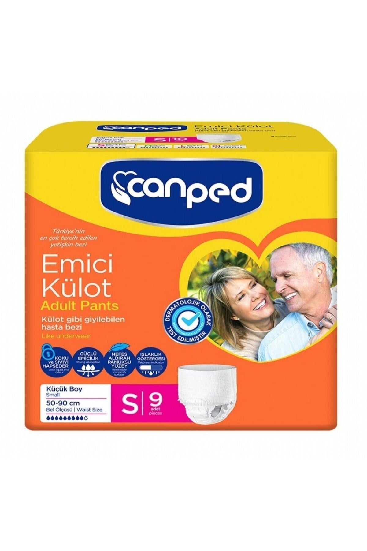 Canped Emici Külot Küçük (S) 9 Adet Hasta Bezi 50-90 cm