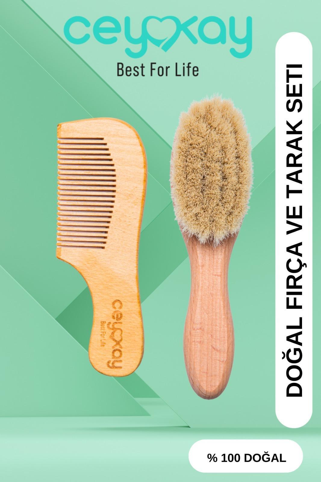 Cey&Kay Yeni Doğan Bebek Fırça Tarak Seti 2 Li