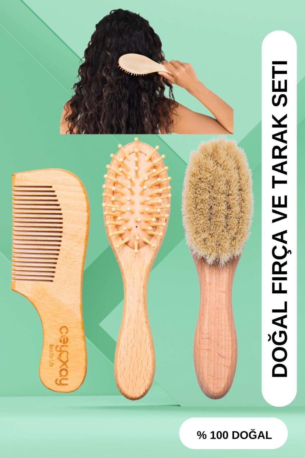 Cey&Kay Yeni Doğan Bebek Fırca Tarak Seti 3 Lü