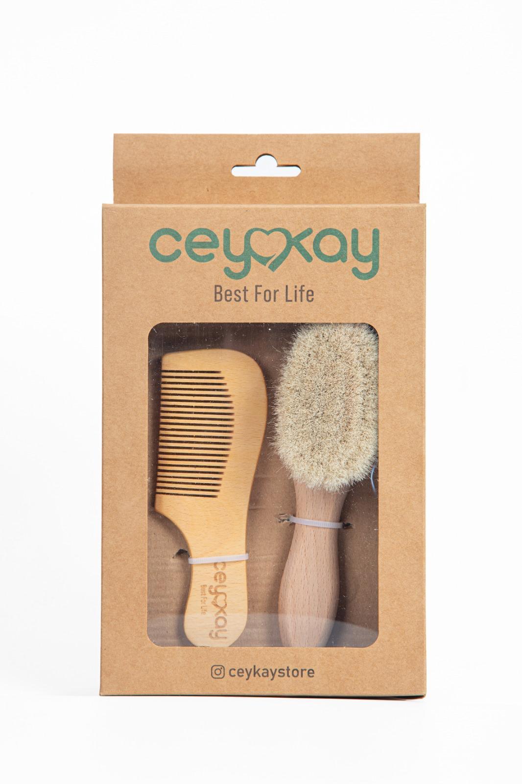 Cey&Kay Yeni Doğan Bebek Fırça Tarak Seti 2 Li