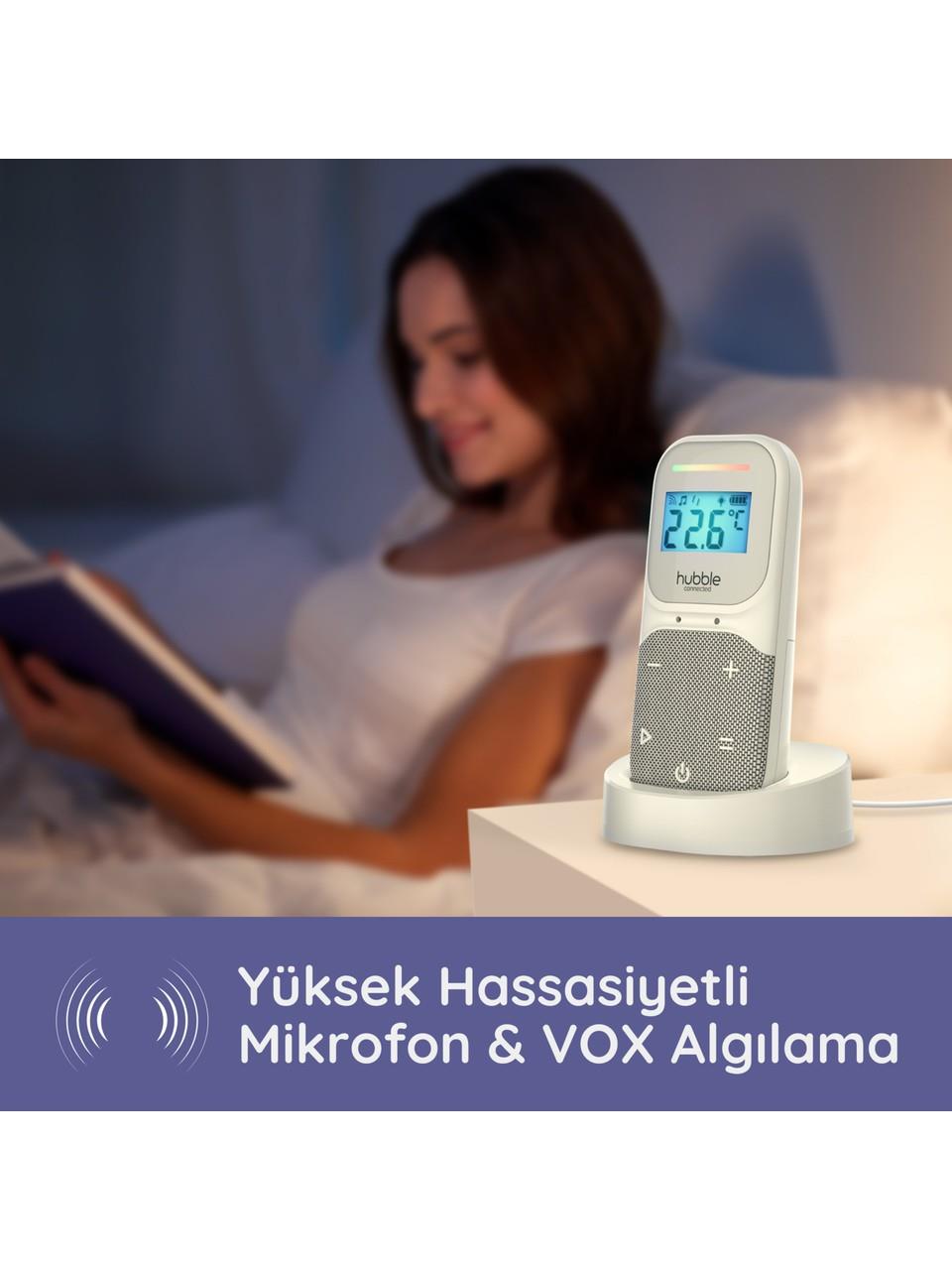 Hubble Sense Glow Pro Gece Işıklı ve Projektörlü Taşınabilir Bebek Telsiz