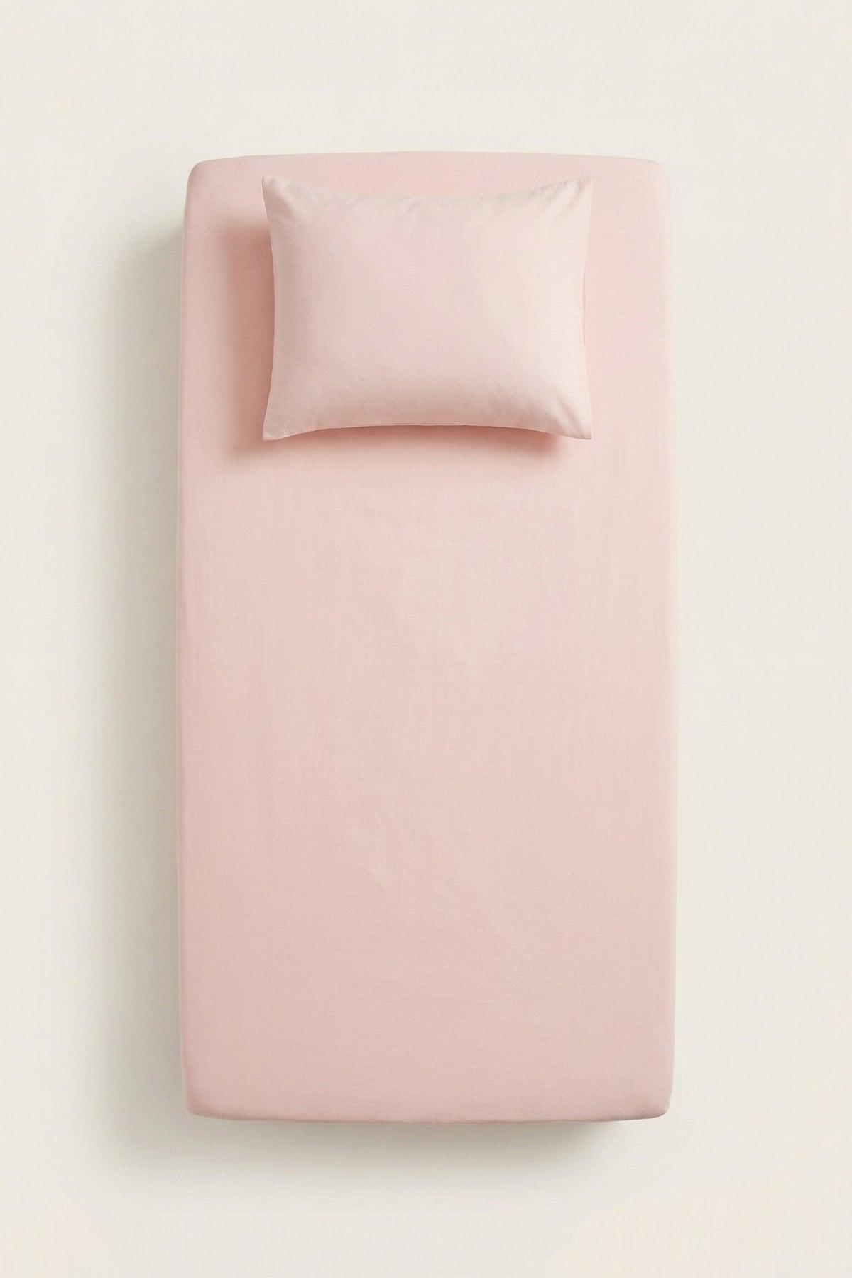 Kanz - Bebek Ranforce Lastikli Çarşaf Set(knz-004) 152.01.0268.Pudra-------