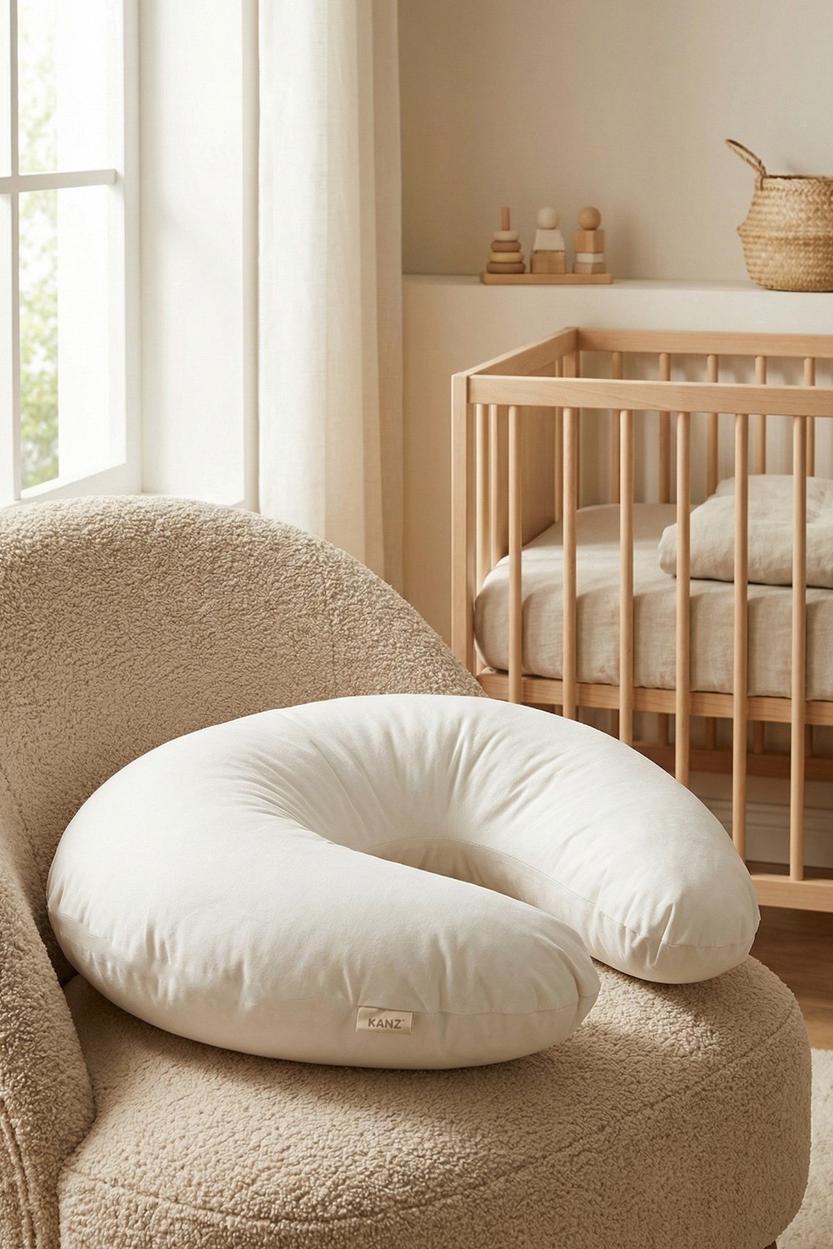 Kanz Bebek Emzirme Minderi Knz-036 Beyaz