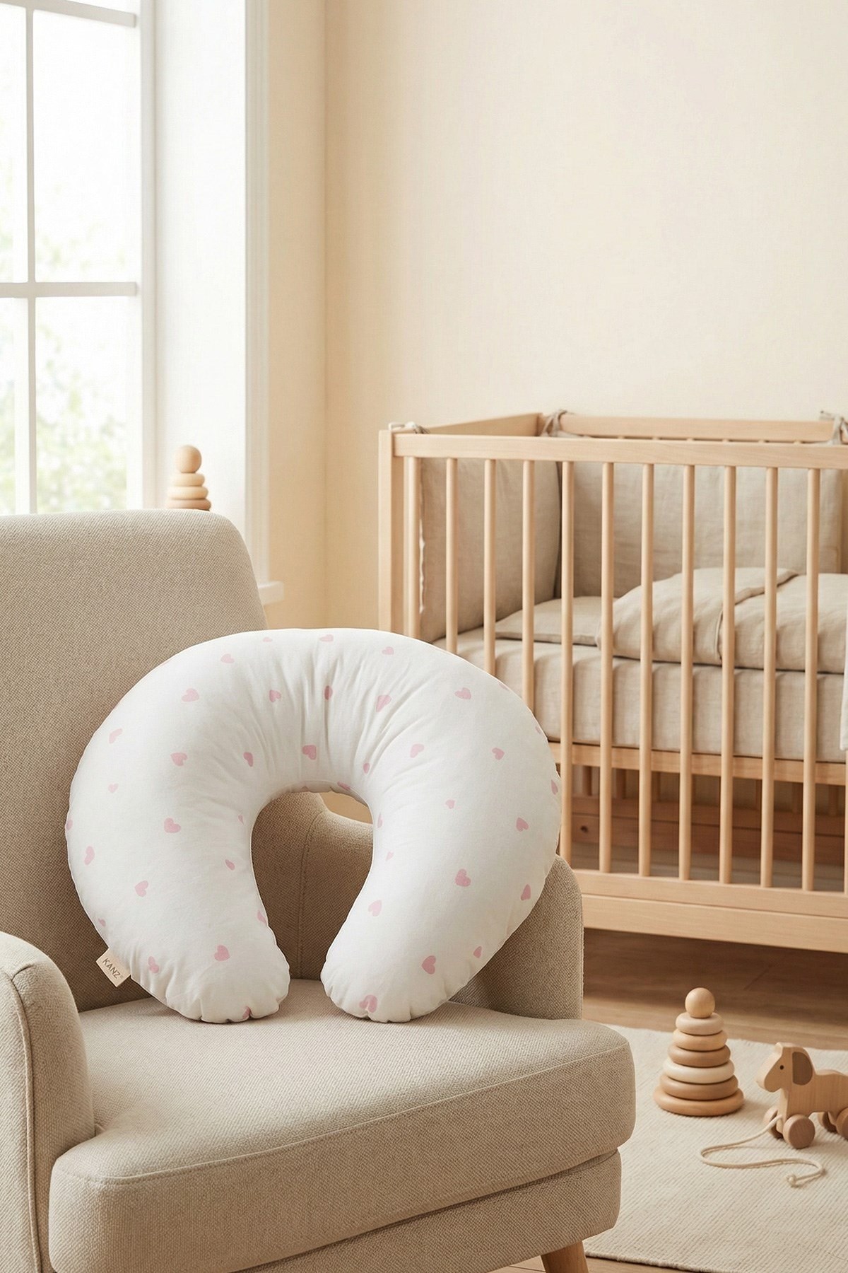 Kanz Bebek Emzirme Minderi Knz-036 Pink Heart