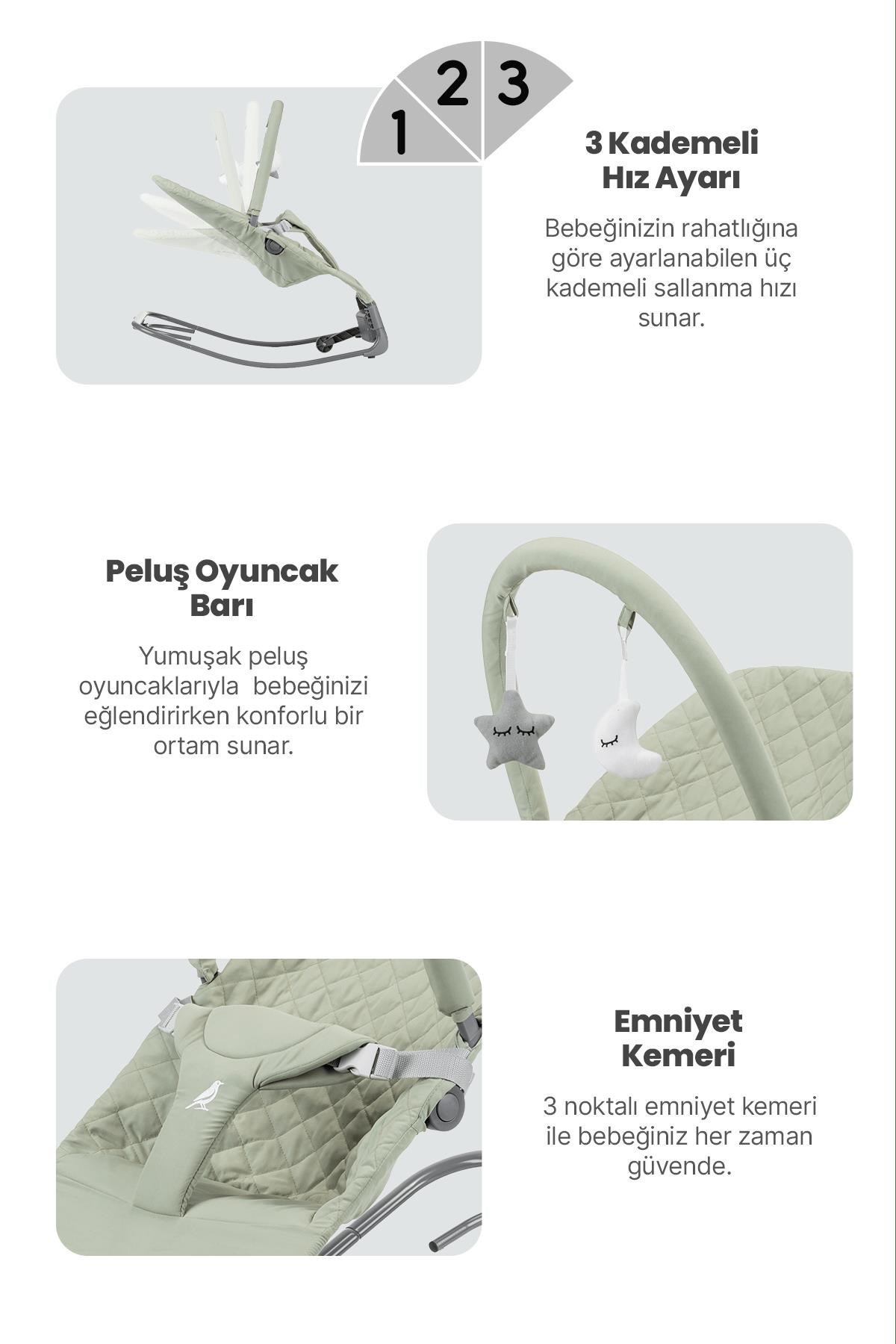 Kanz Robin Elektrikli Ana Kucağı Green