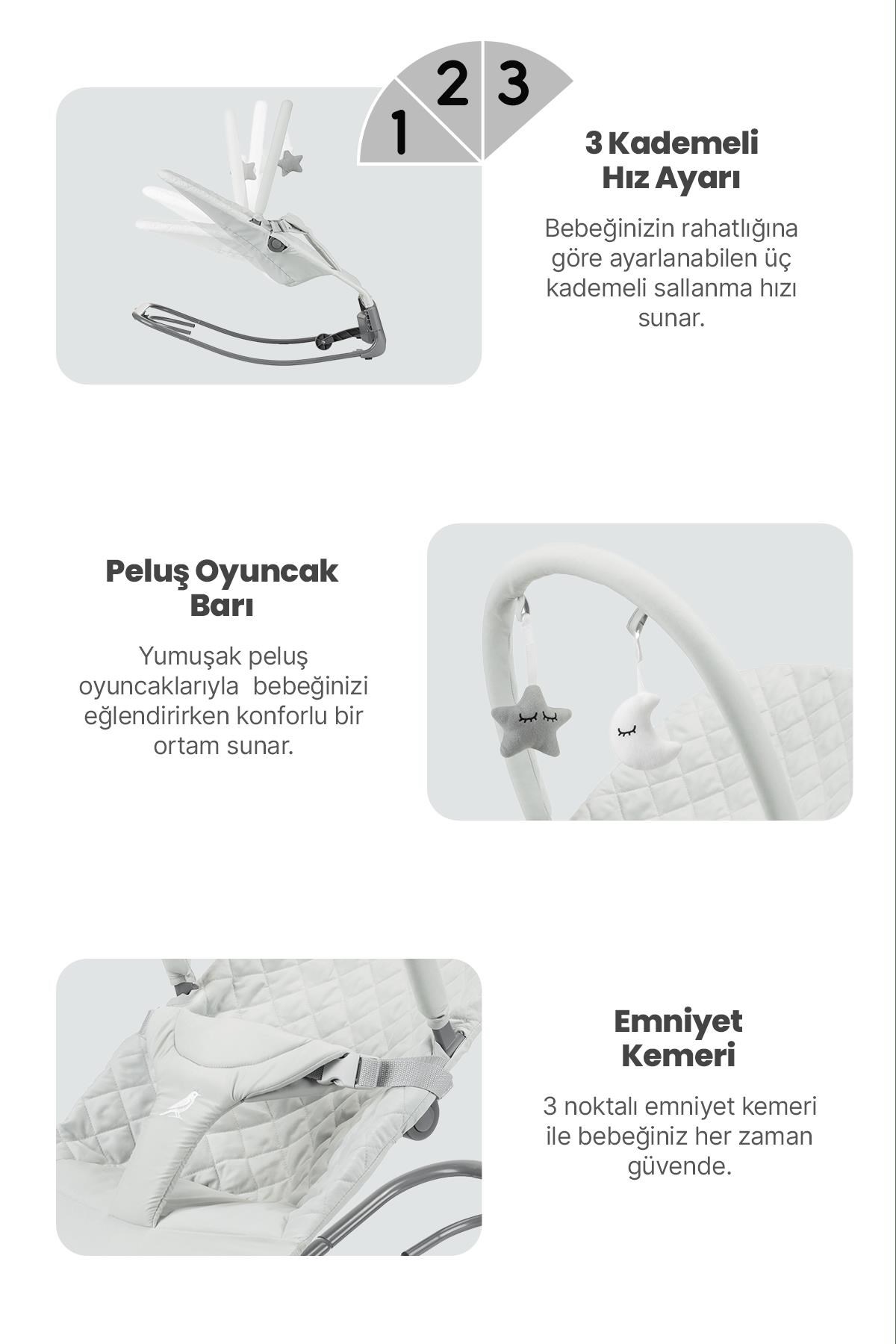 Kanz Robin Elektrikli Ana Kucağı Grey Green
