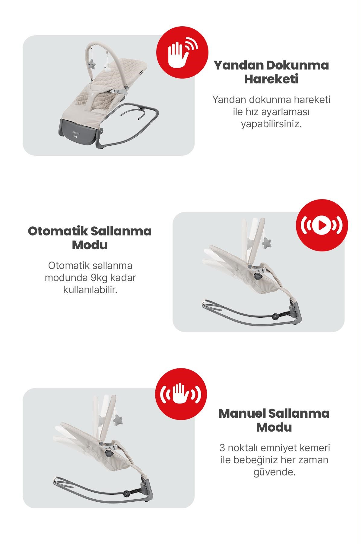 Kanz Robin Elektrikli Ana Kucağıi Beıge