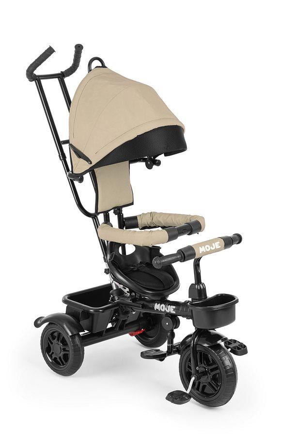 Moje Style Ebeveyn Kontrollü Tenteli Üç Tekerli İtmeli Bisiklet Bej