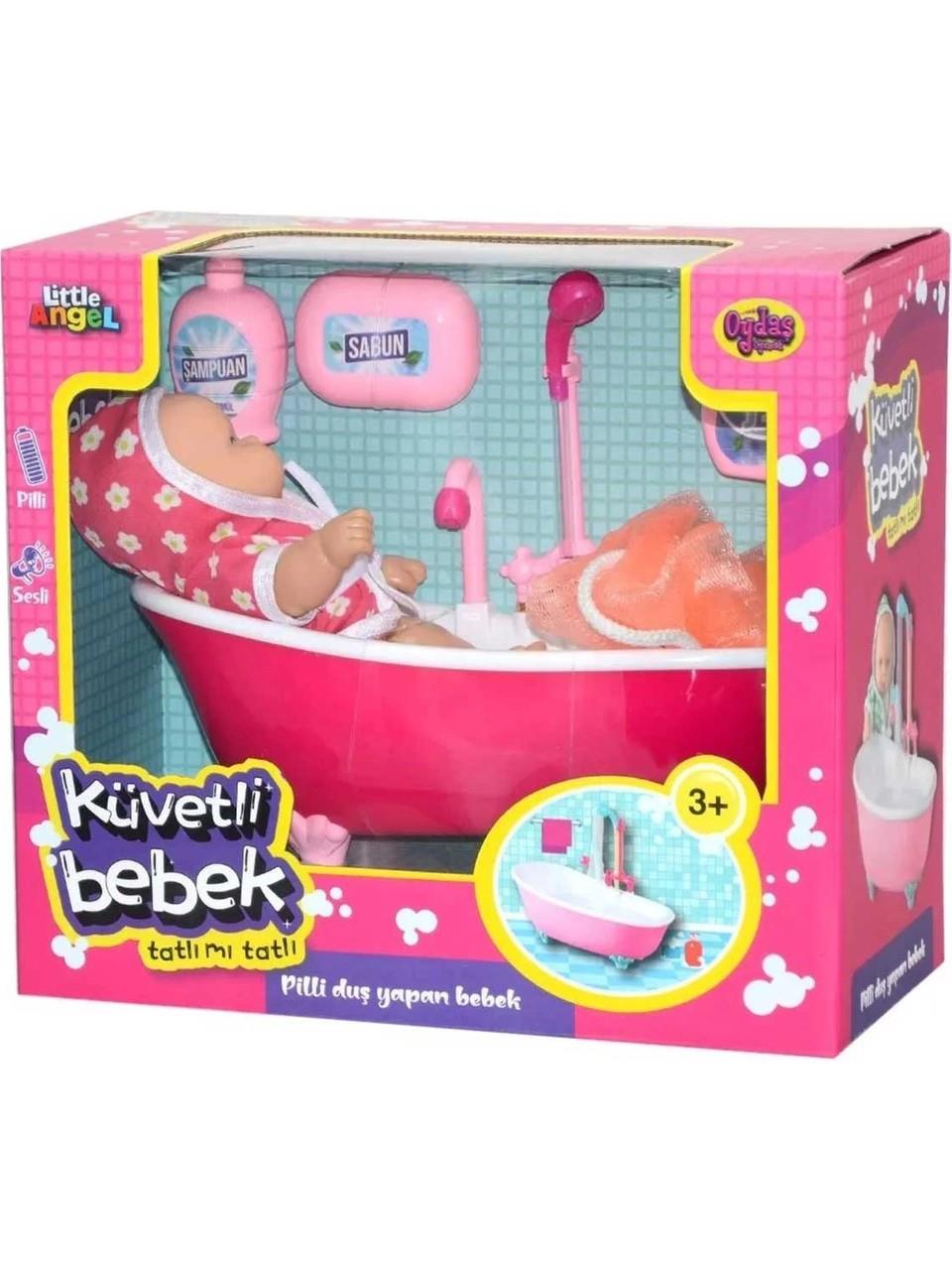 Oydaş Oyuncak Sesli Tatlı Mı Tatlı Little Angel Sabunlu Şampuanlı ve Duş Jeli Olan Küvette Bebeğim