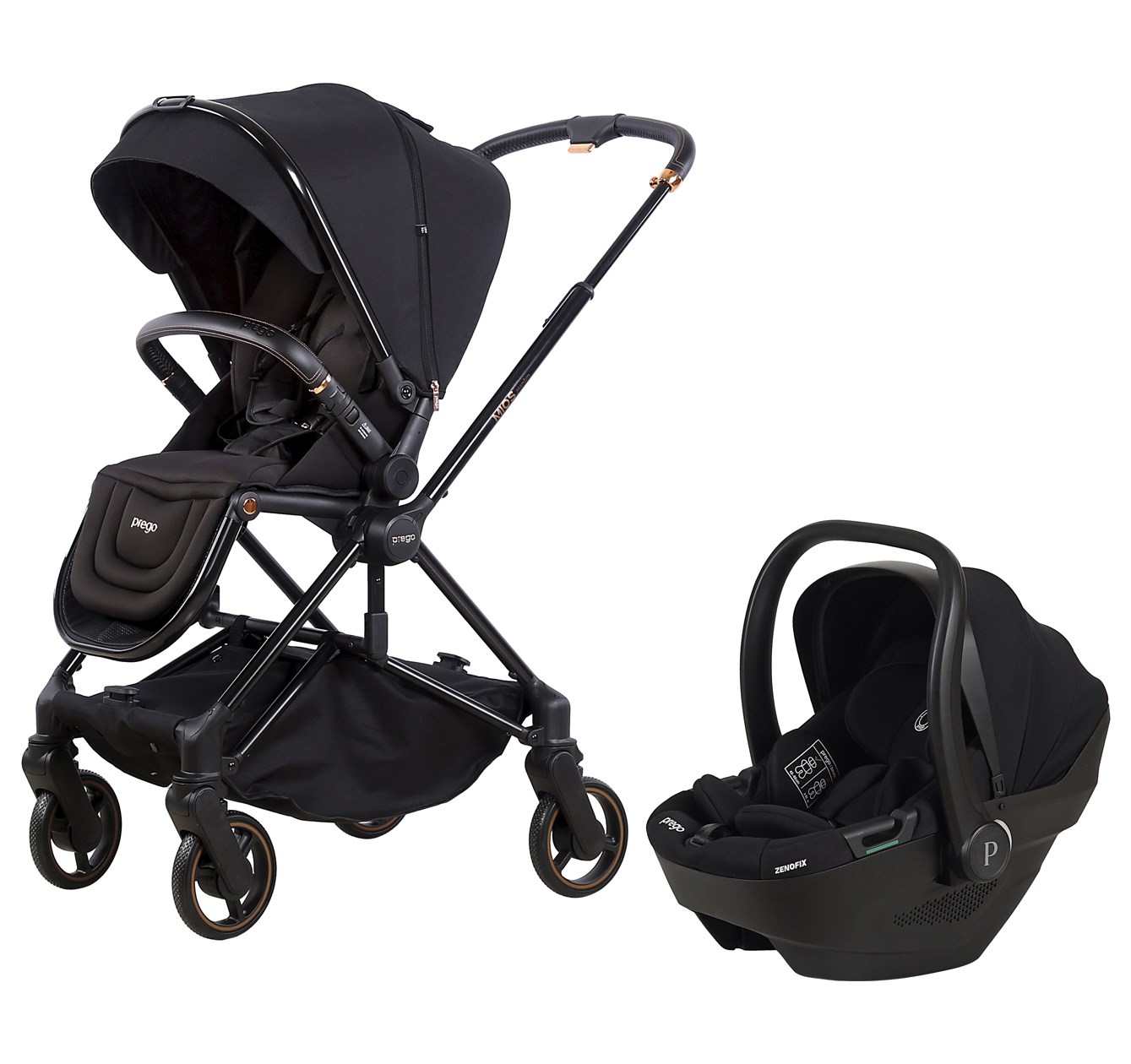 Prego Mios Premium İ-Size Travel Bebek Arabası Siyah 2415