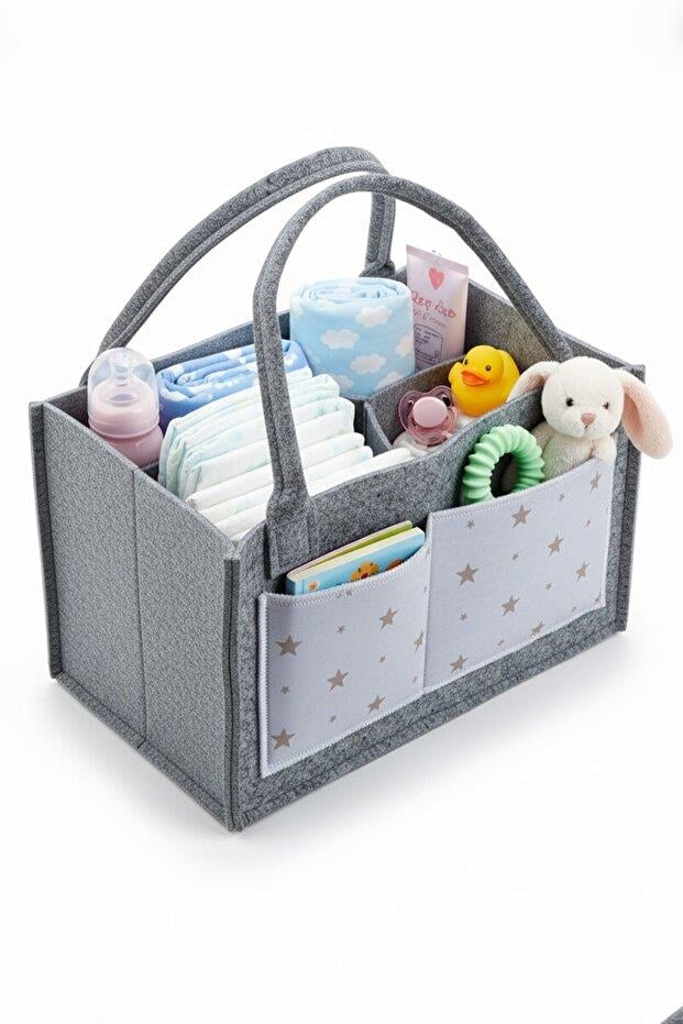 Sebi Prime Keçe Organizer Çanta Gri