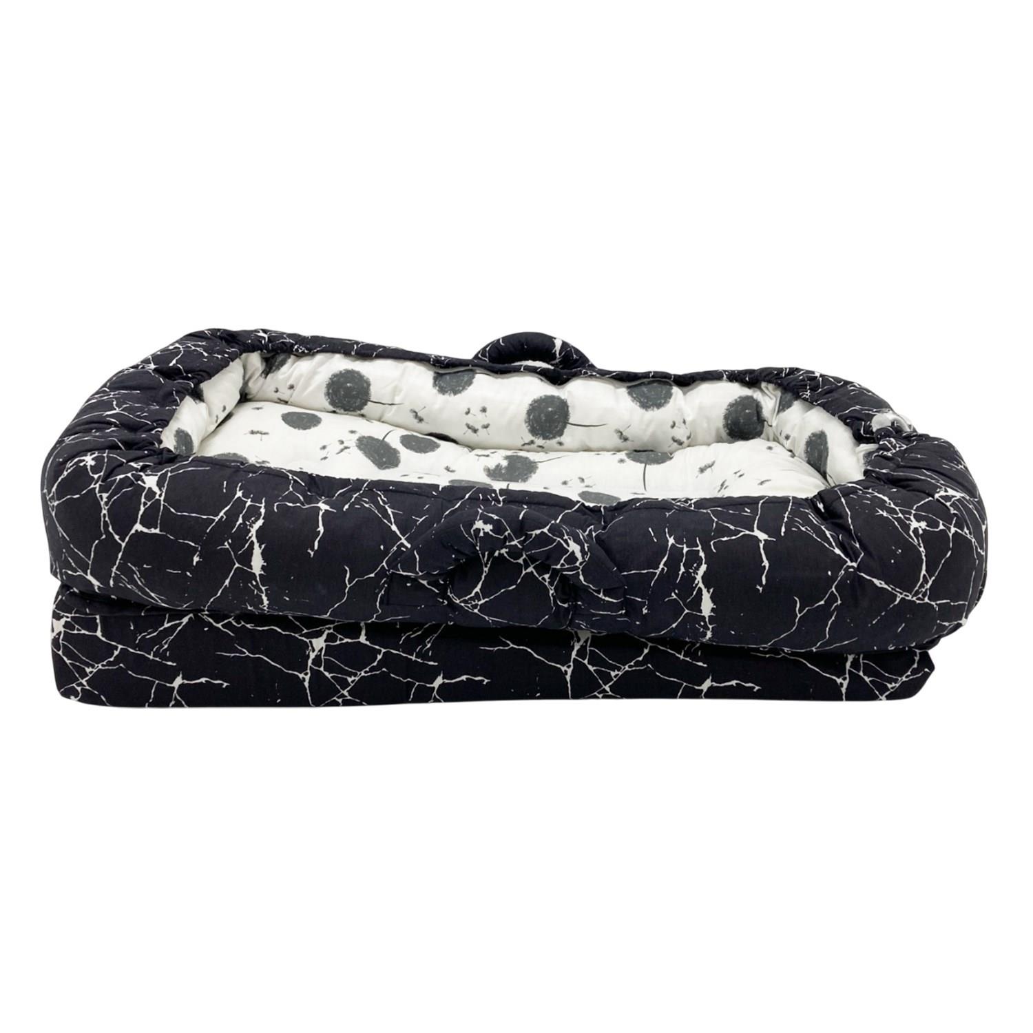 Sevi Bebe Anne Yanı Bebek Reflü Yatağı - Mermer Desen 273-143