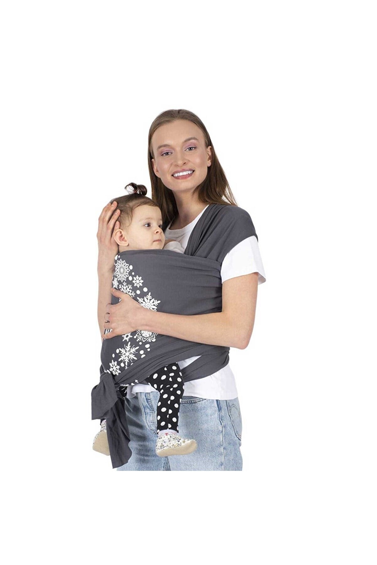 Sevi Bebe Bebek Taşıma Şalı - Gri 562-13