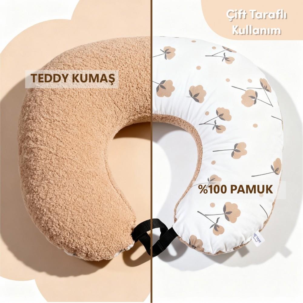 Sevi Bebe Teddy Emzirme Minderi - Kahverengi 77-14