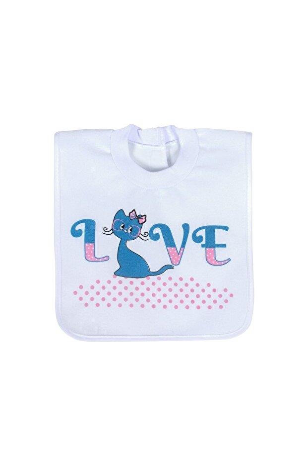 Sevi Bebe Yapışkanlu Havlu Önlük - Kedi 24-123