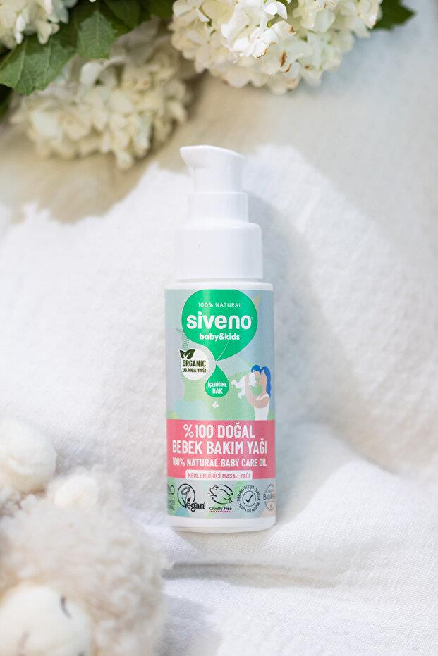 Siveno %100 Doğal Bebek Yağı Organik Jojoba Bakım Masaj Yağı Parafinsiz Bitkisel Vegan 50 ml