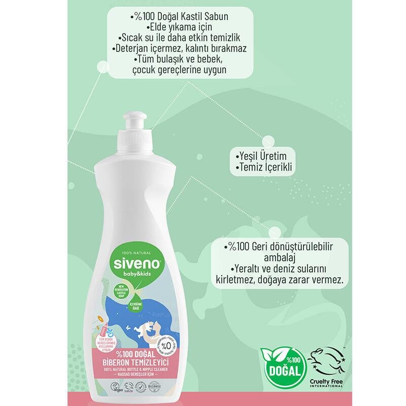 Siveno Baby Doğal Emzik ve Biberon Temizleyici 500 ml