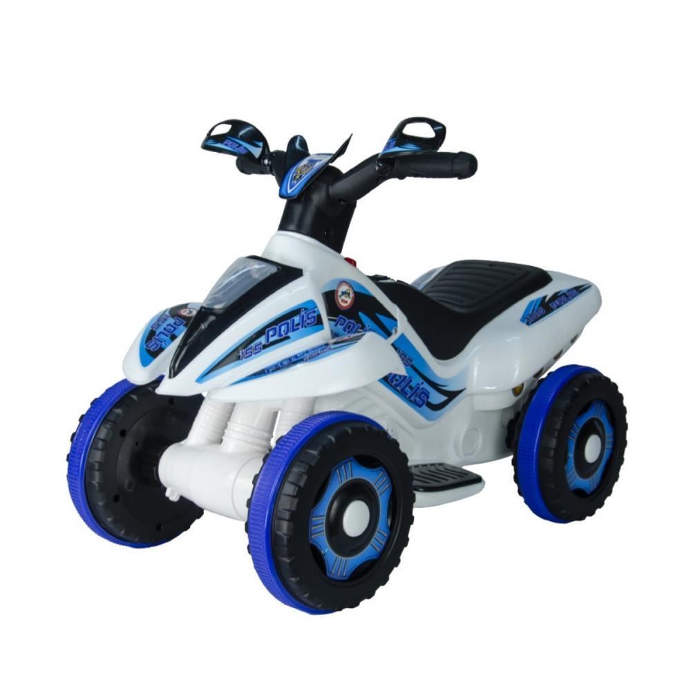 UJ Toys Safari 6V Akülü ATV Beyaz Polis