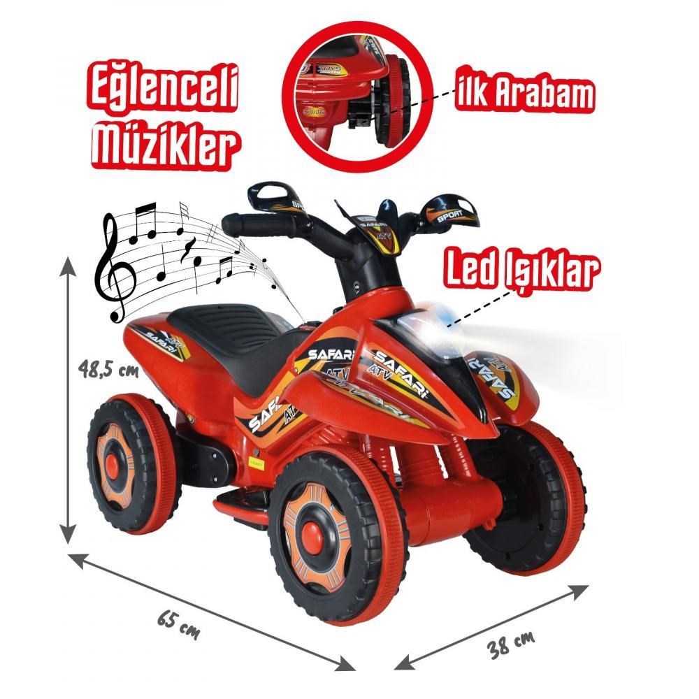 UJ Toys Safari 6V Akülü ATV Kırmızı