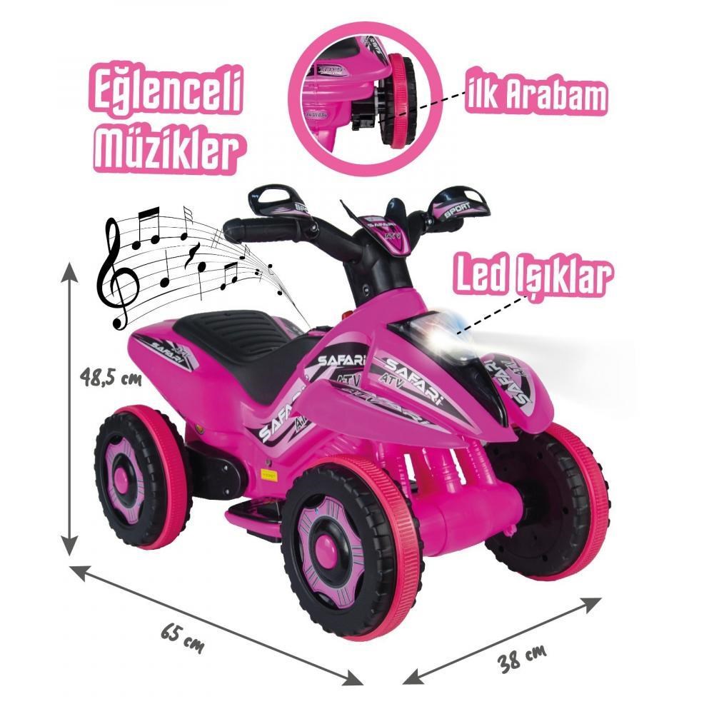 UJ Toys Safari 6V Akülü ATV Pembe