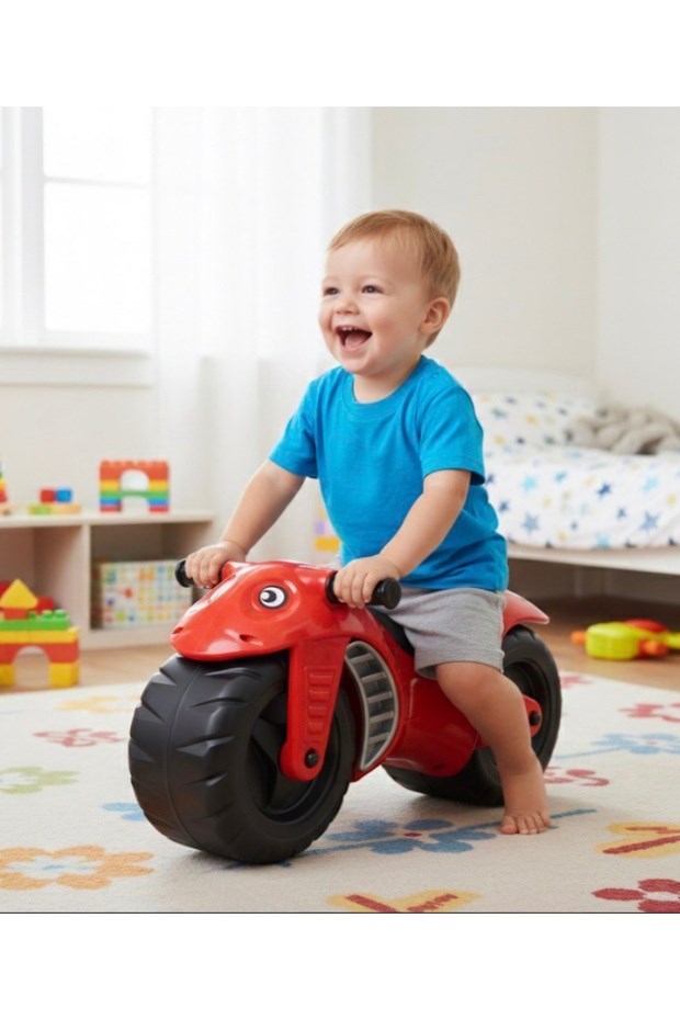 Vektör Oyuncak İlk Motorum Kırmızı