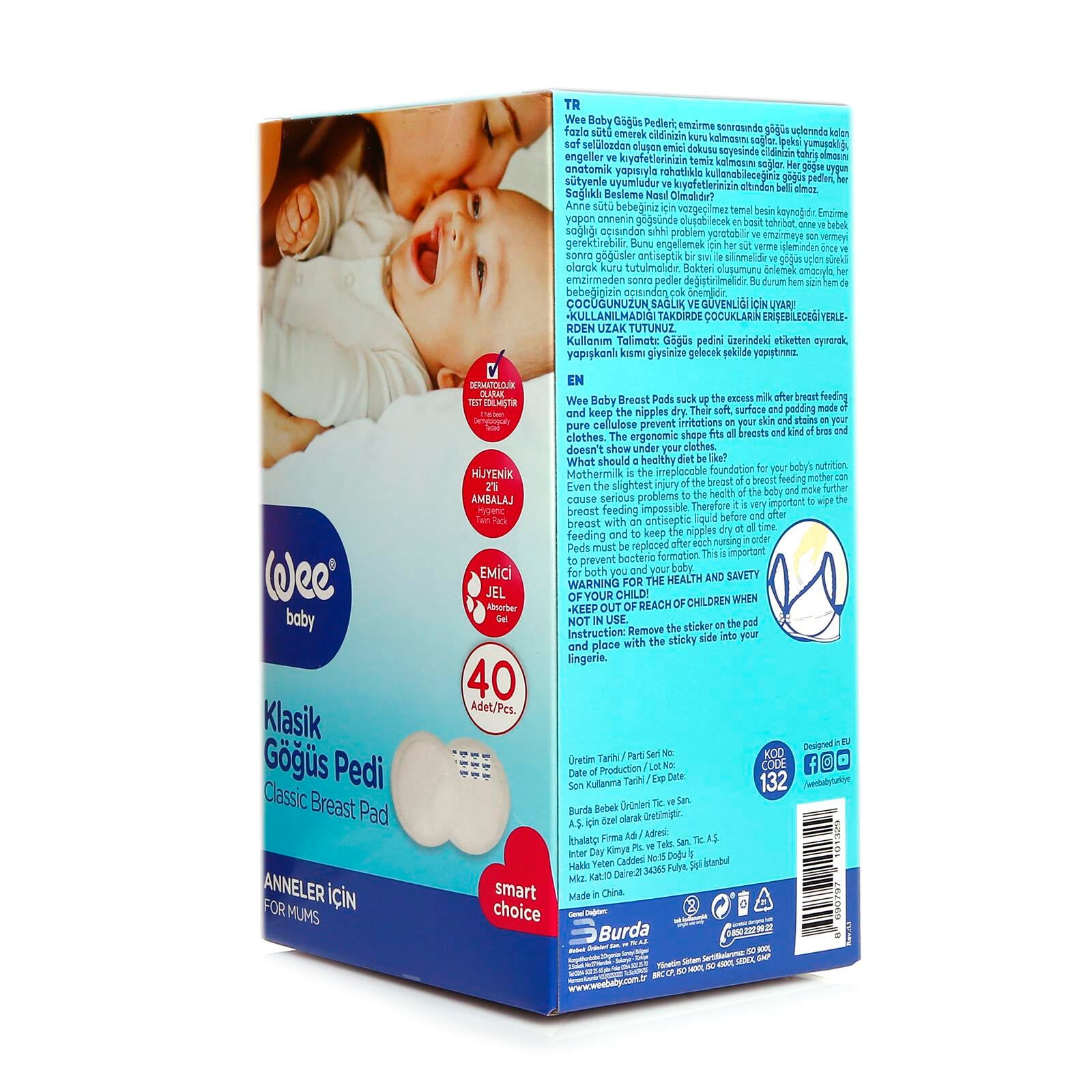 Wee Baby  Göğüs Pedi 40 Lı Kod:132