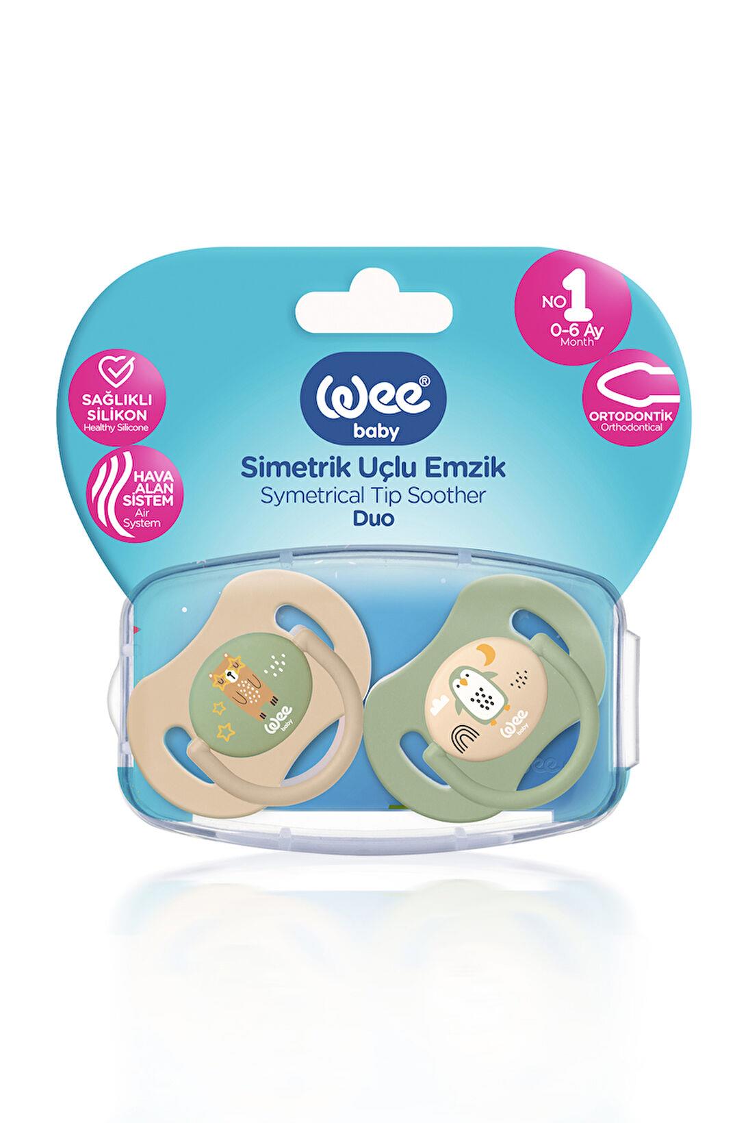 Wee Baby Duo Simetrik Uçlu Emzik 0-6 Ay No:1