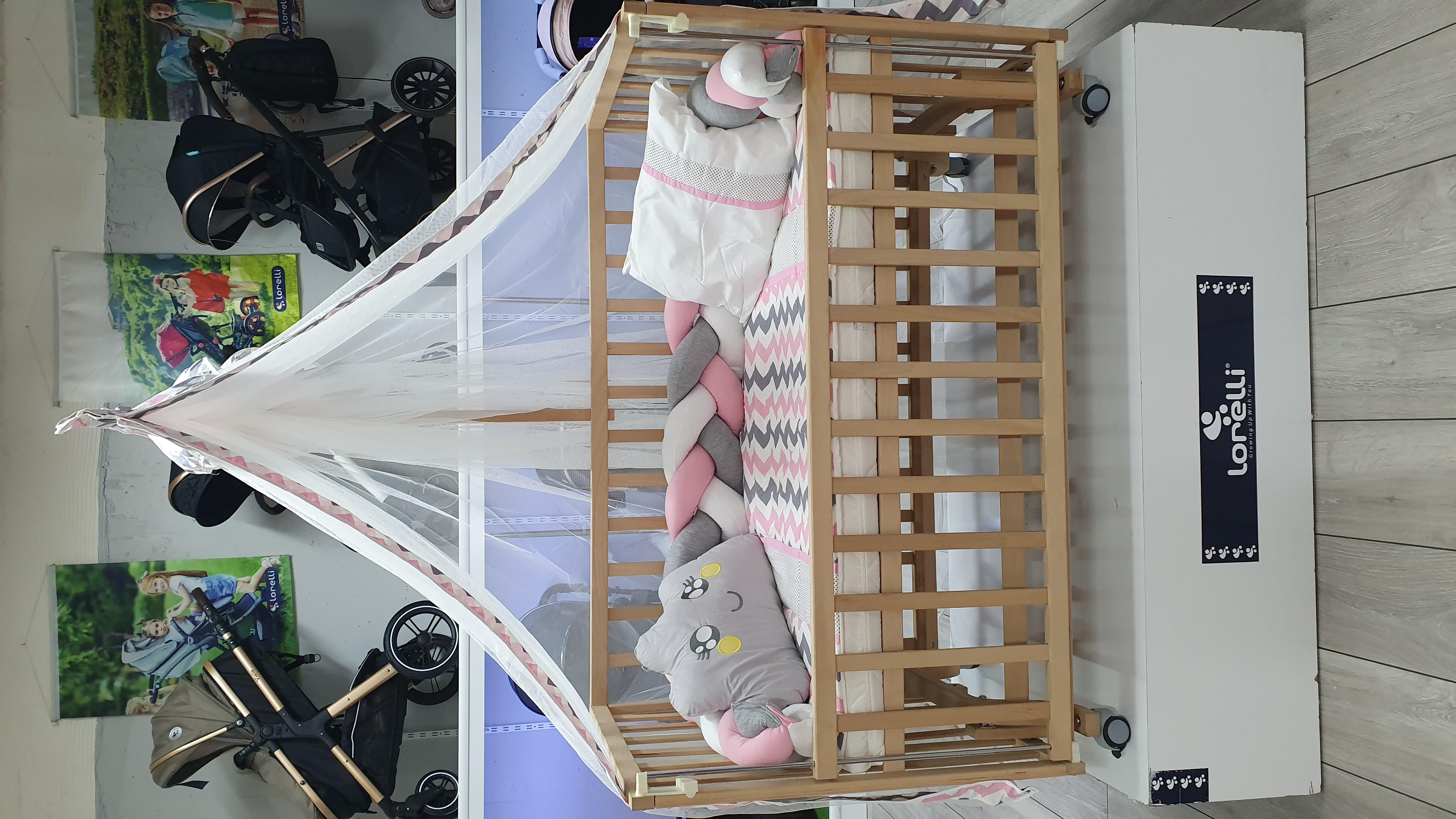 ABC Baby Zigzag 60x120 Beşik Örgülü Uyku Seti - Pembe Gri