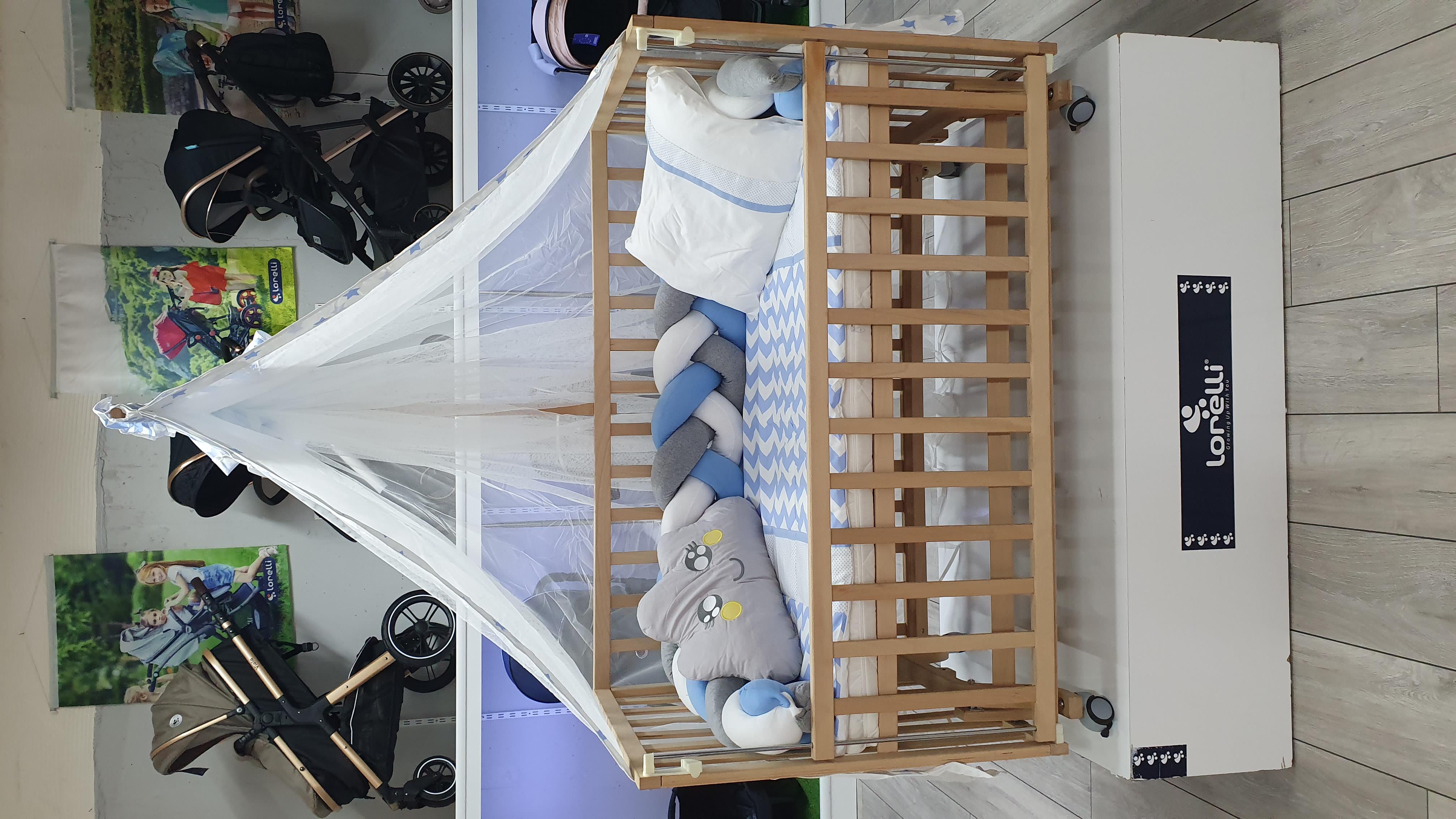 ABC Baby Zigzag 60x120 Beşik Örgülü Uyku Seti - Mavi Gri