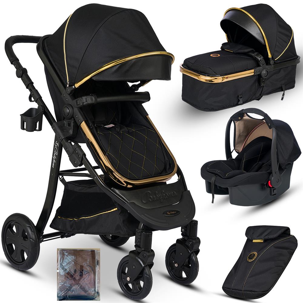 Baby Home 985 Rider Elit 6 İn 1 Çift Yönlü Travel Sistem Bebek Arabası - Siyah