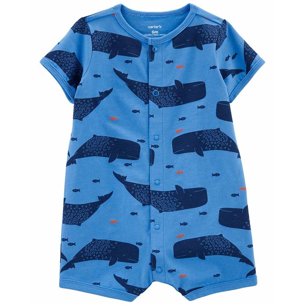 Carters Erkek Bebek Kısa Tulum Mavi