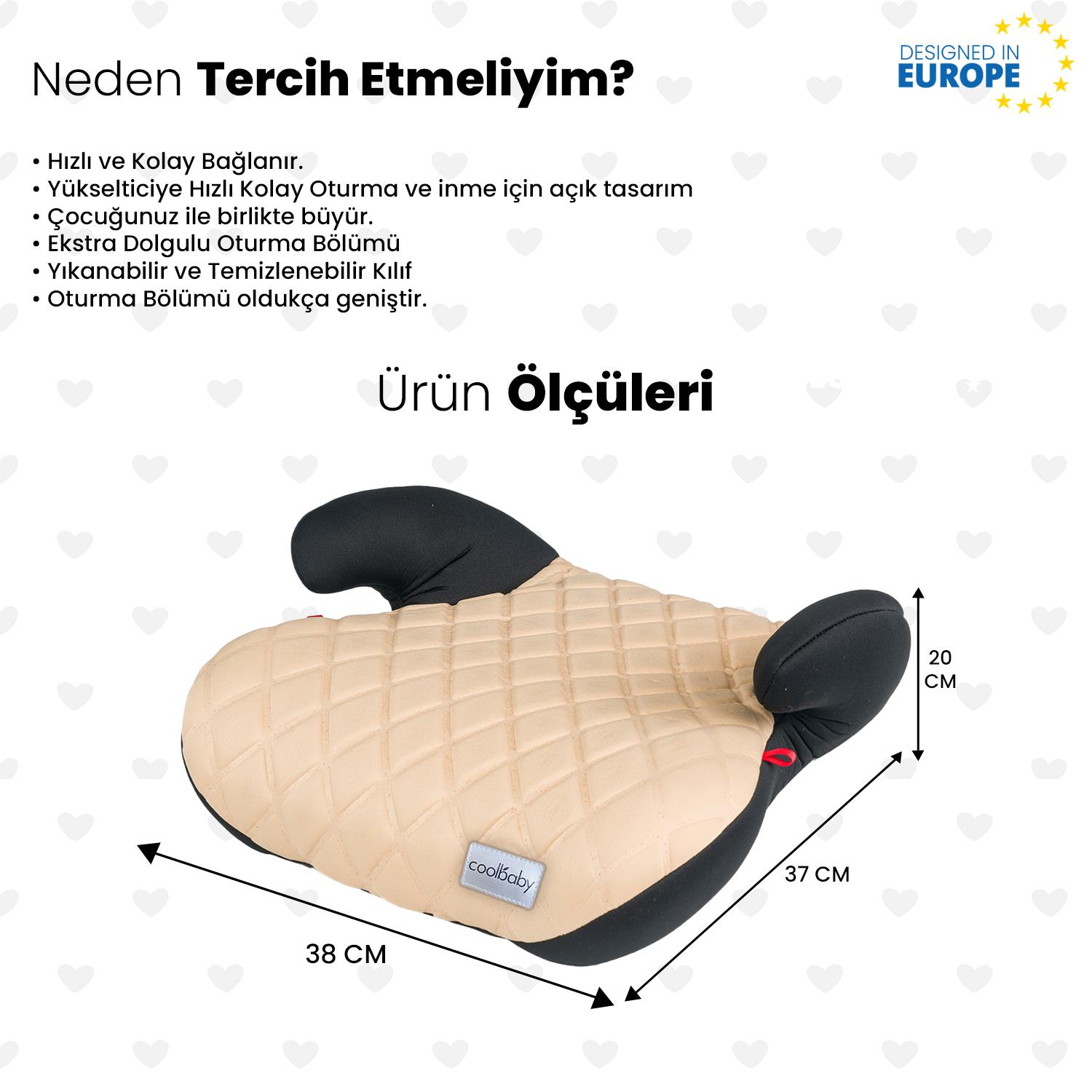 Coolbaby Oto Koltuğu Yükseltici - Bej