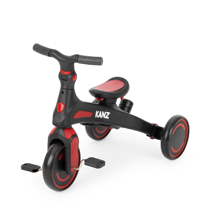 Kanz Trail PRO 5 in 1 Katlanır 3 Tekerlekli Bisiklet - Kırmızı