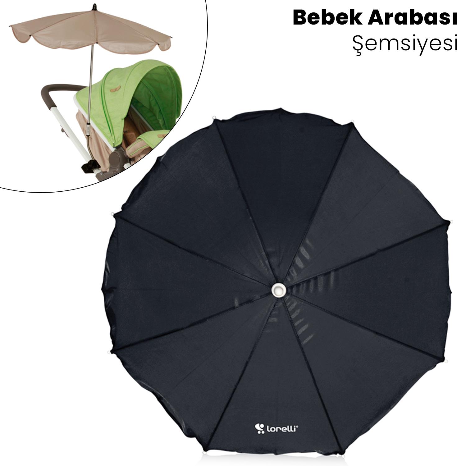 Lorelli Bebek Arabası Şemsiyesi - Siyah