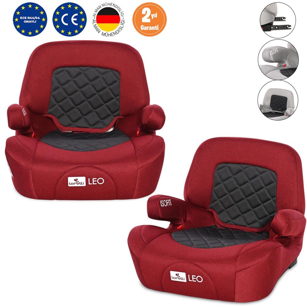 Lorelli Leo Isofit 22-36 KG Oto Koltuğu & Yükseltici – Kırmızı