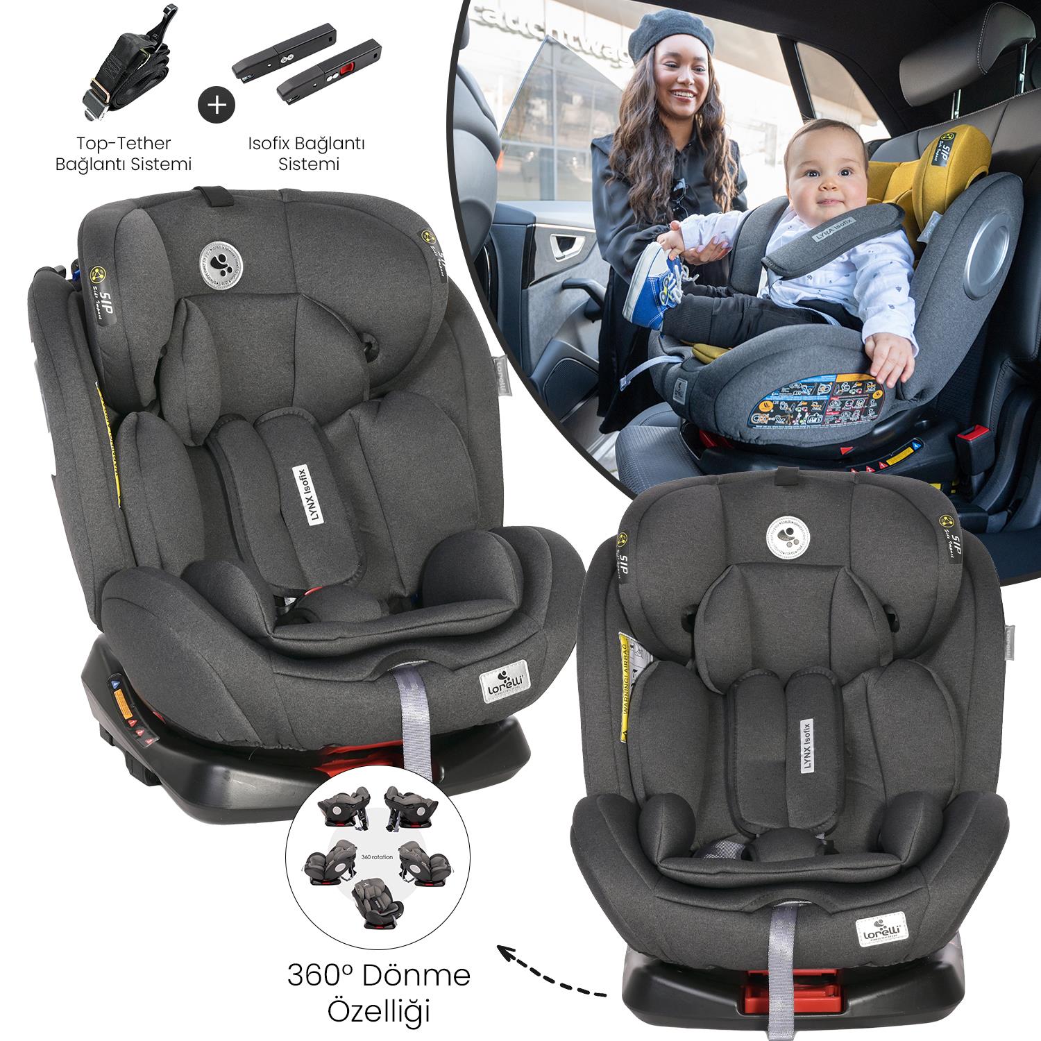 Lorelli Lynx 0-36Kg İsofix Oto Koltuğu - Black