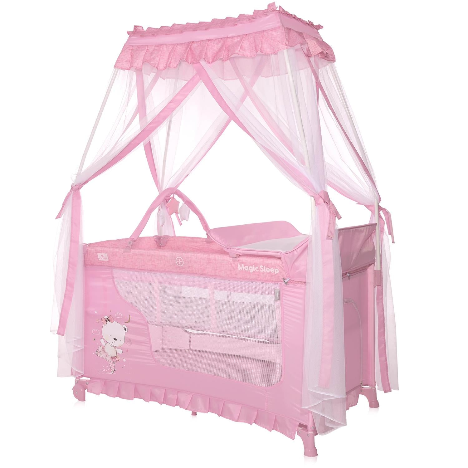 Lorelli Magic Sleep Park Yatak Beşik - Mellow Rose Ballerina Bear