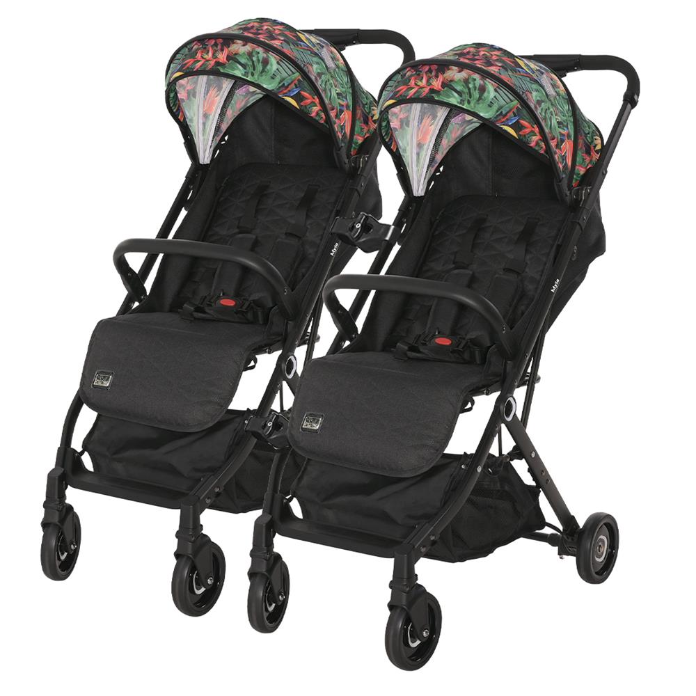 Lorelli Myla Ayrılıp Birleşebilen Kabin Set İkiz Bebek Arabası - Tropical Flowers