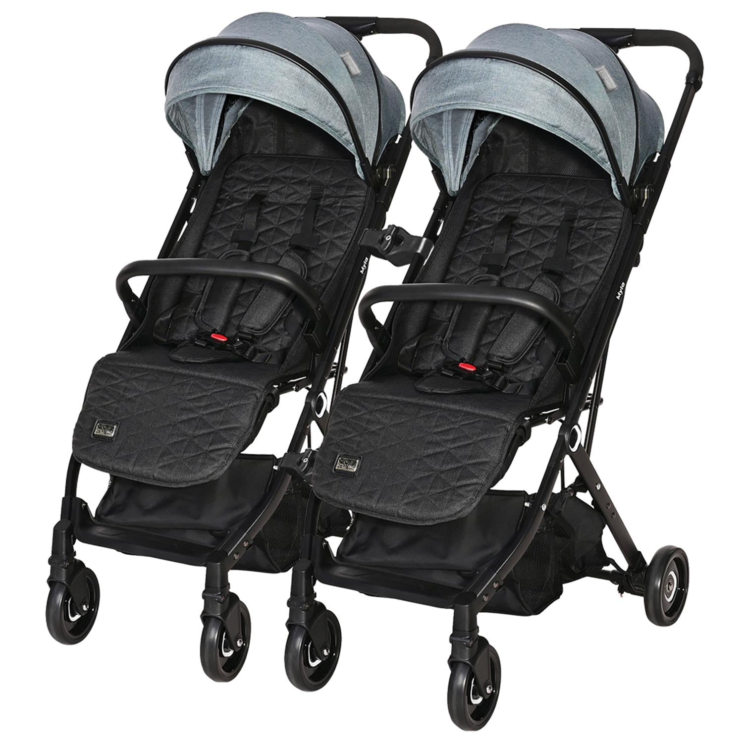 Lorelli Myla Ayrılıp Birleşebilen Kabin Set İkiz Bebek Arabası - Arctic Blue