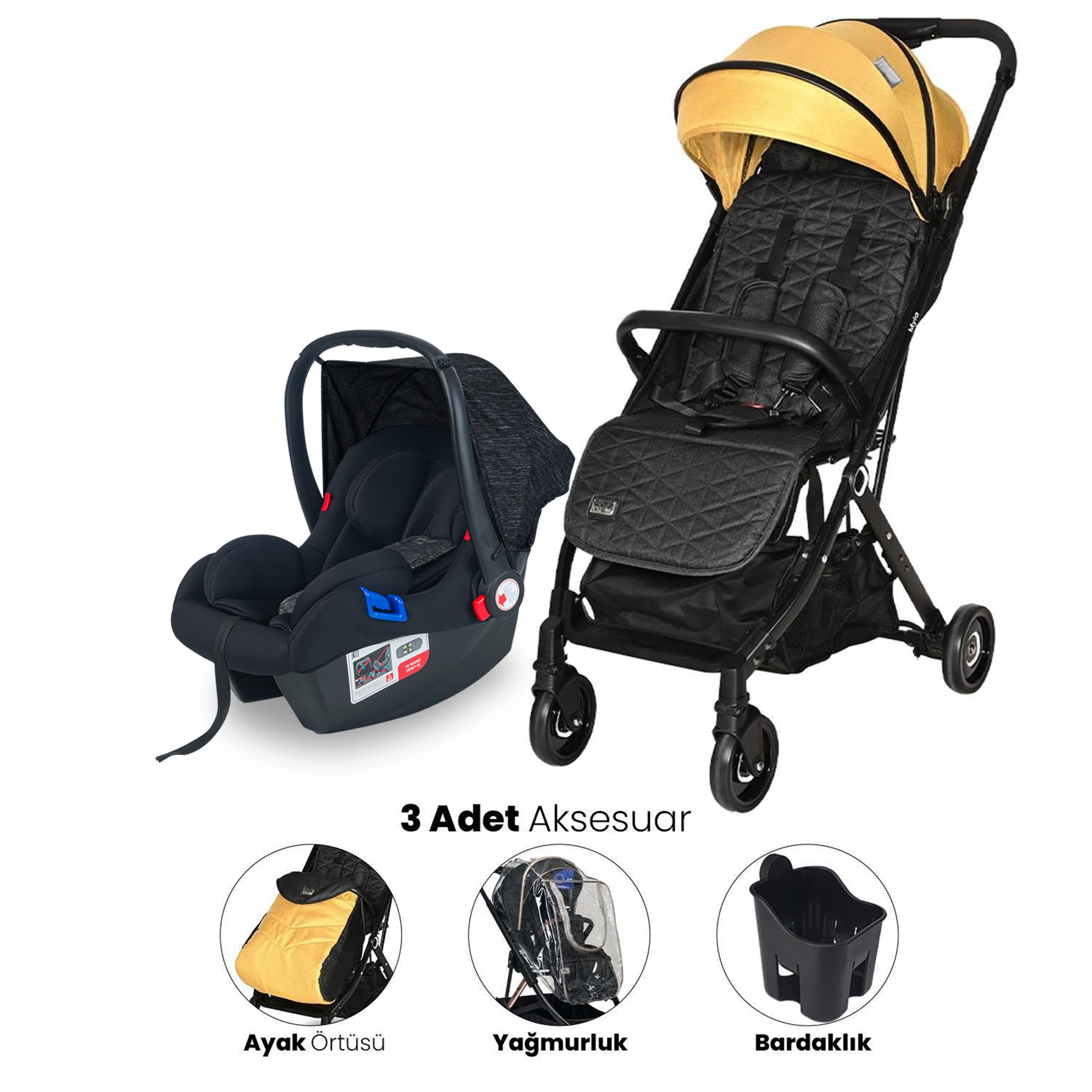 Lorelli Myla Kabin Boy & Travel Set Bebek Arabası - Lemon Curry