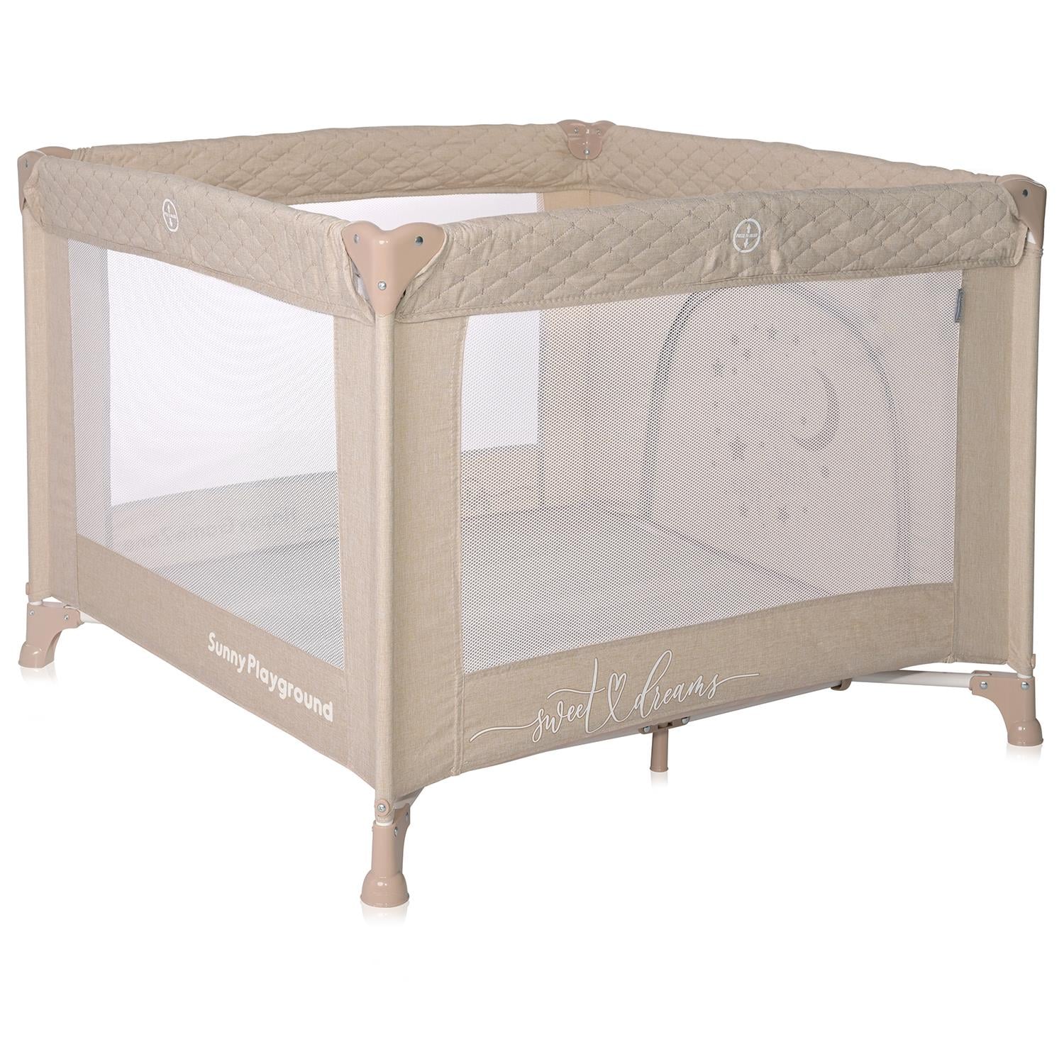 Lorelli Sunny Playground Oyun Parkı Oyun Alanı 100x100 CM - Fog Beige Star